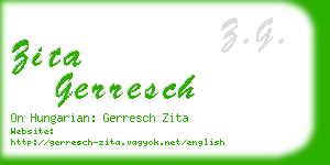 zita gerresch business card